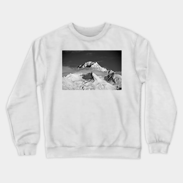 Mont Blanc from Les Arcs French Alps France Crewneck Sweatshirt by AndyEvansPhotos